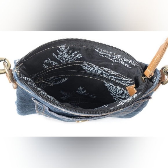 Western Denim Crossbody Bag Cowboy Style Cowgirl Denim Bag Southwestern Bag - Picture 4 of 4